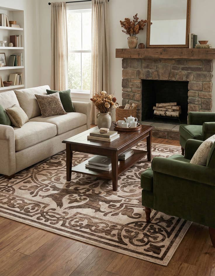 Detail image of 10' 8 x 10' 8 Hermitage Square Rug