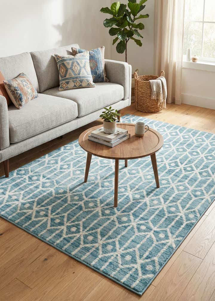 4' x 6' Lattice Trellis Rug