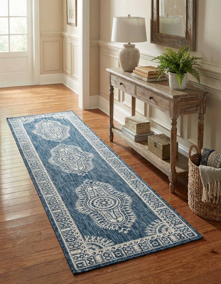 Detail image of 2' x 8' Easy-Clean Traditional Indoor / Outdoor Runner Rug
