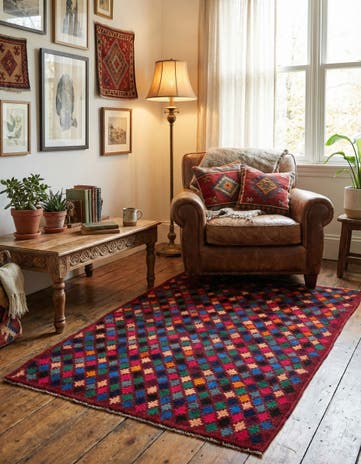 3' 1 x 4' 9 Hand Knotted Balouch Wool Rug