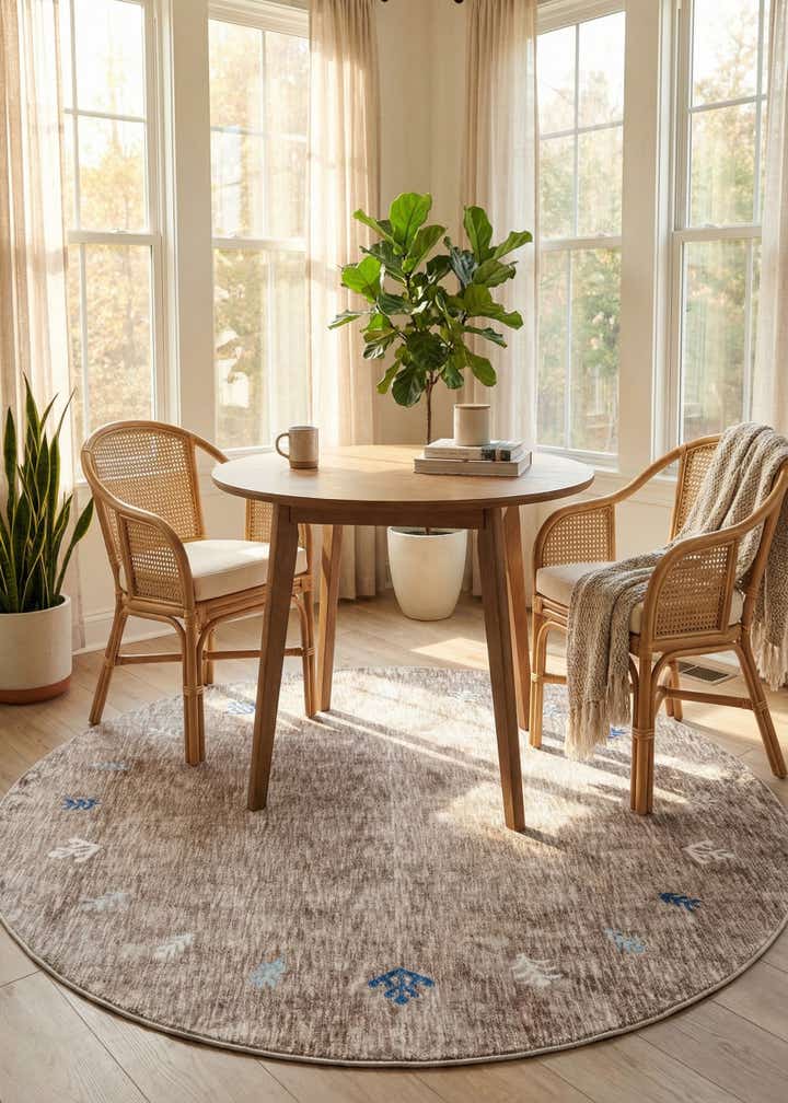 7' 10 x 7' 10 Gabbeh Round Rug