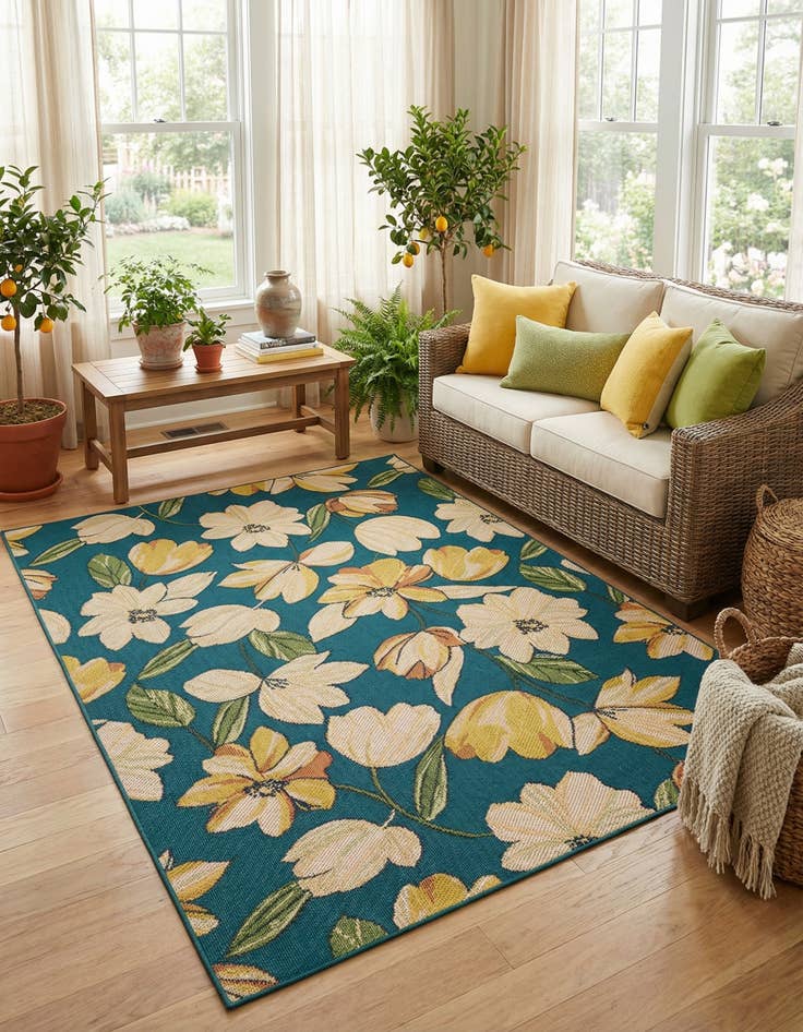 Detail image of  7' 10 x 10'  Washable Baja Indoor / Outdoor Rug