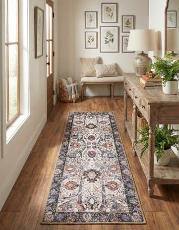2' x 6' 1 Washable Timeless Runner Rug