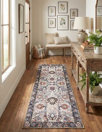 2' x 6' 1 Washable Timeless Runner Rug