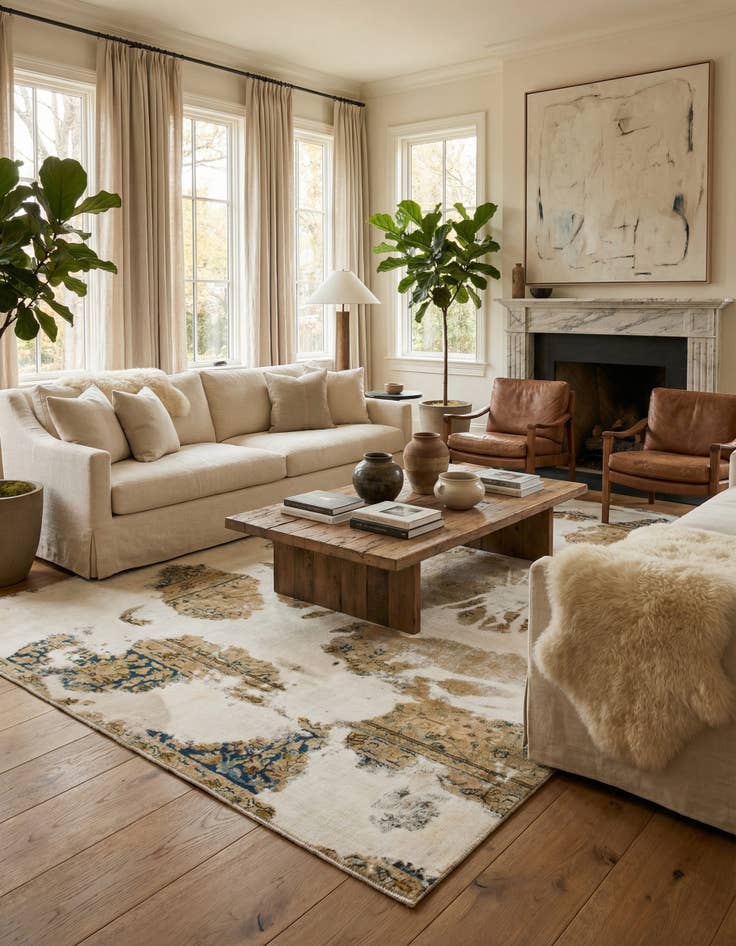 Detail image of 5' 5 x 8' 3  Hand Knotted Ultra Vintage Persian Wool Rug