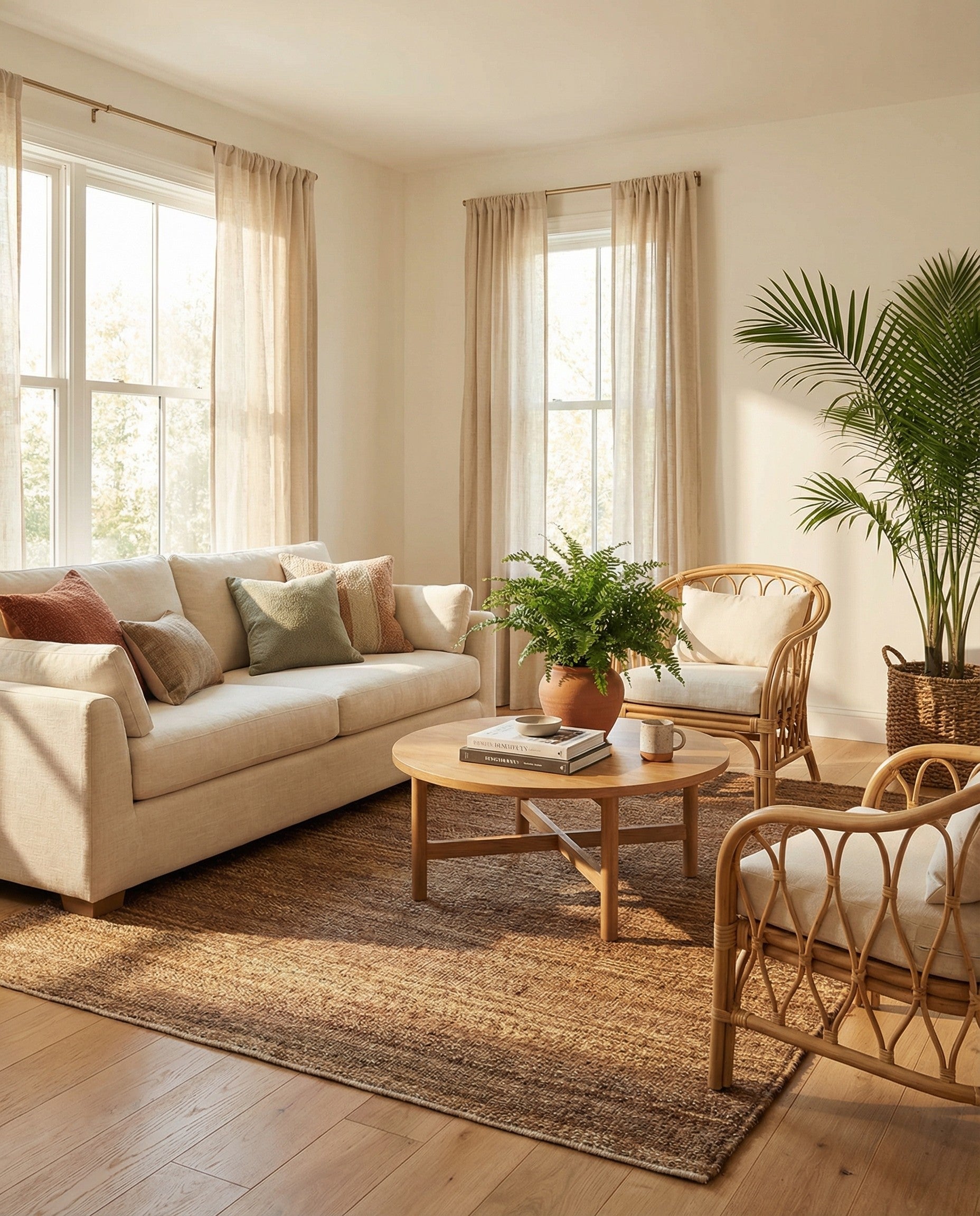 5' 1 x 8' Hand Woven Palm Beach Jute Rug