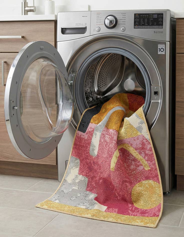 Detail image of 2' x 5'  Washable Modern Indoor / Outdoor Runner Rug