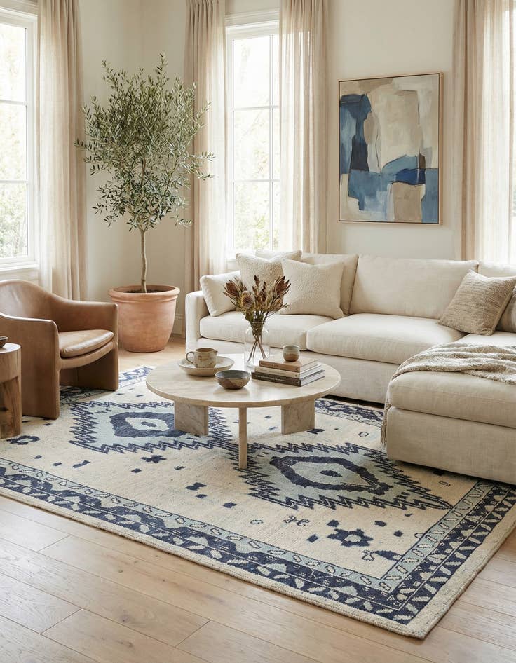 Detail image of 8' 4 x 11' 8 Hand Knotted Moroccan Wool Rug