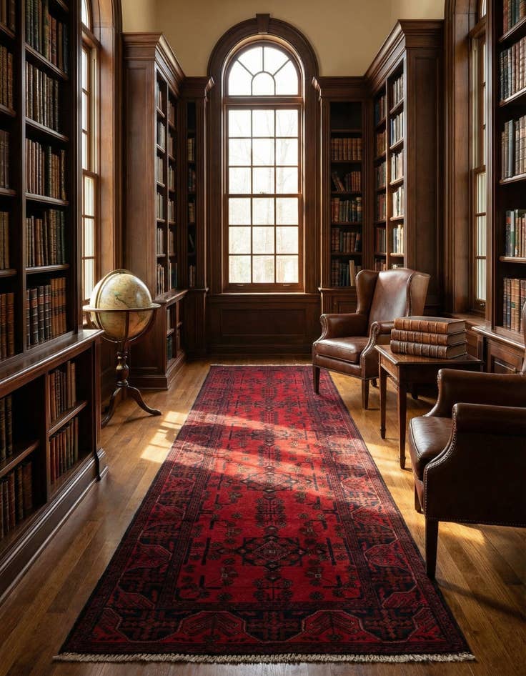 Detail image of  2' 8 x 9' 6  Hand Knotted Khal Mohammadi Wool Runner Rug