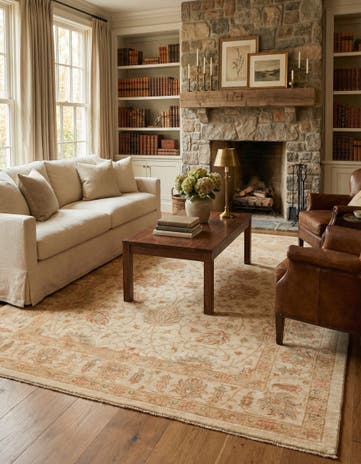 6' 5 x 8' 3 Hand Knotted Peshawar Ziegler Rug