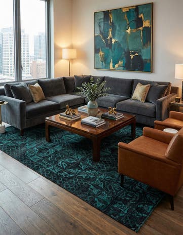 6' x 9' Hand Knotted Darya Wool Rug