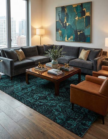 6' x 9' Hand Knotted Darya Wool Rug