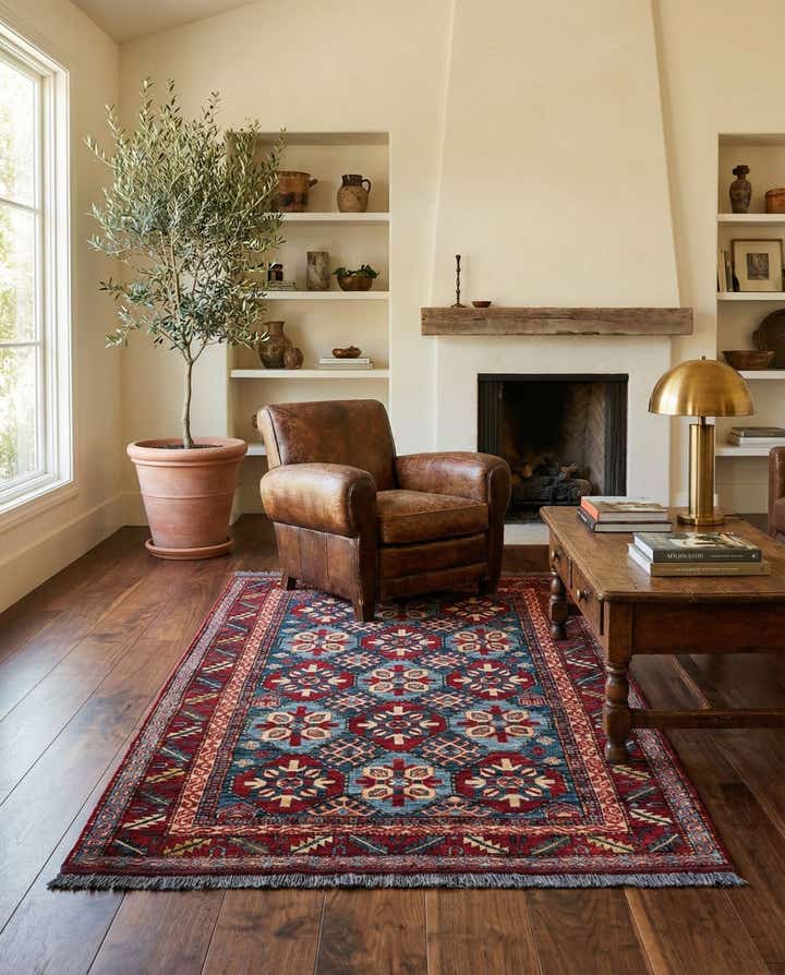 3' 11 x 6' 1 Hand Knotted Kazak Wool Rug