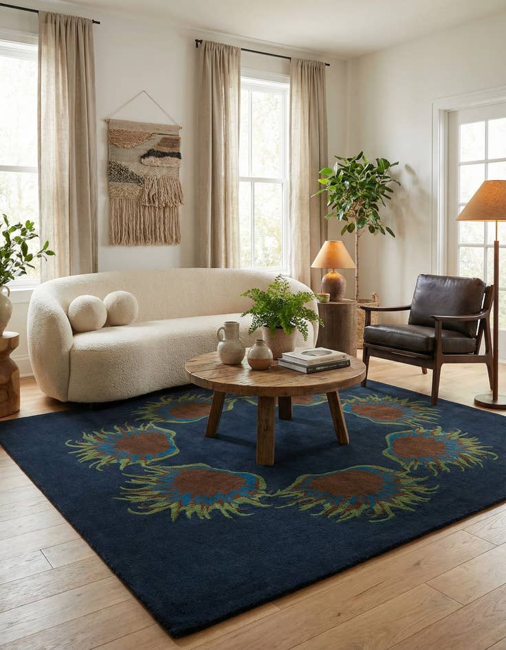 Detail image of 7' 6 x 7' 7 Luna Square Rug