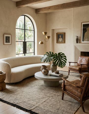 7' x 9' 5 Hand Knotted Moroccan Wool Rug