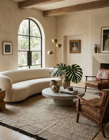 7' x 9' 5 Hand Knotted Moroccan Wool Rug