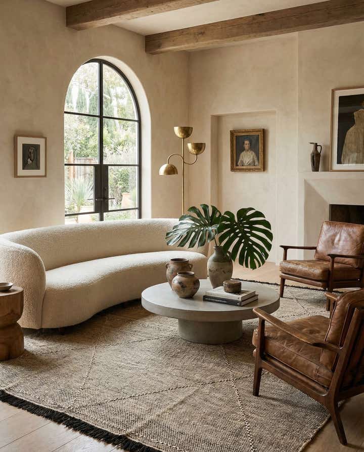 7' x 9' 5 Hand Knotted Moroccan Wool Rug