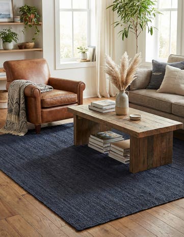 8' x 8' Handmade Braided Jute Square Rug