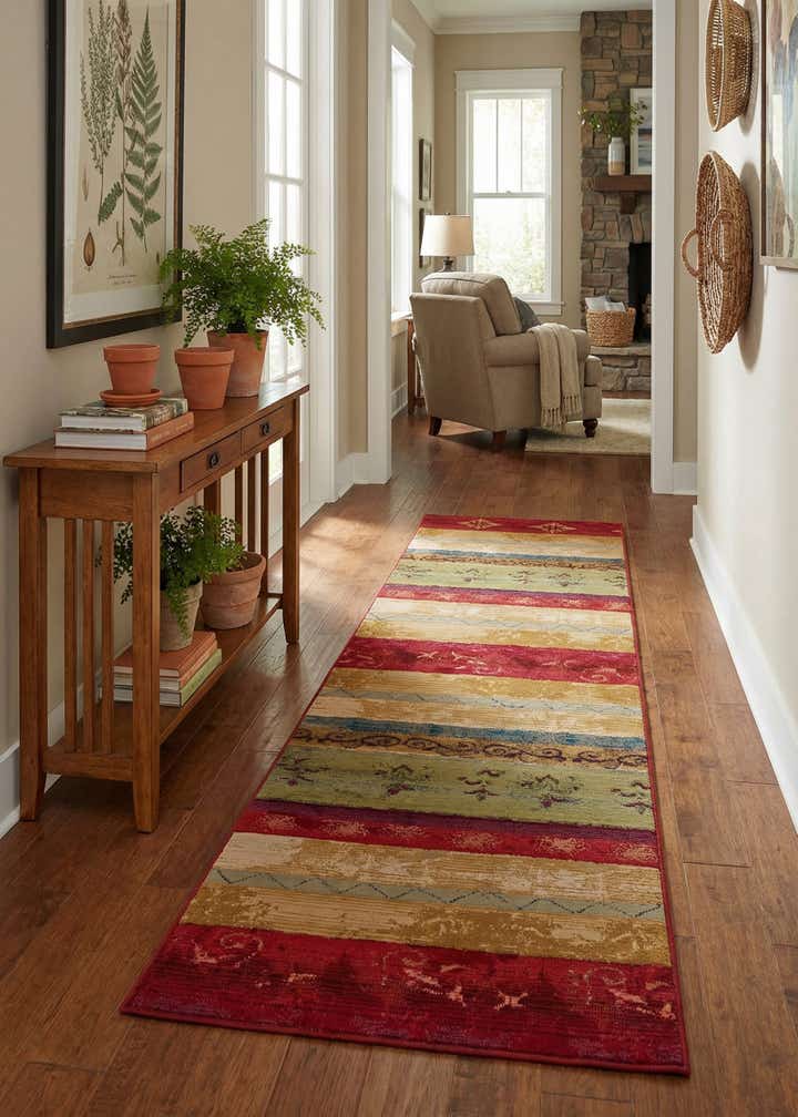 2' 7 x 12' Easy-Clean Modern Indoor / Outdoor Runner Rug