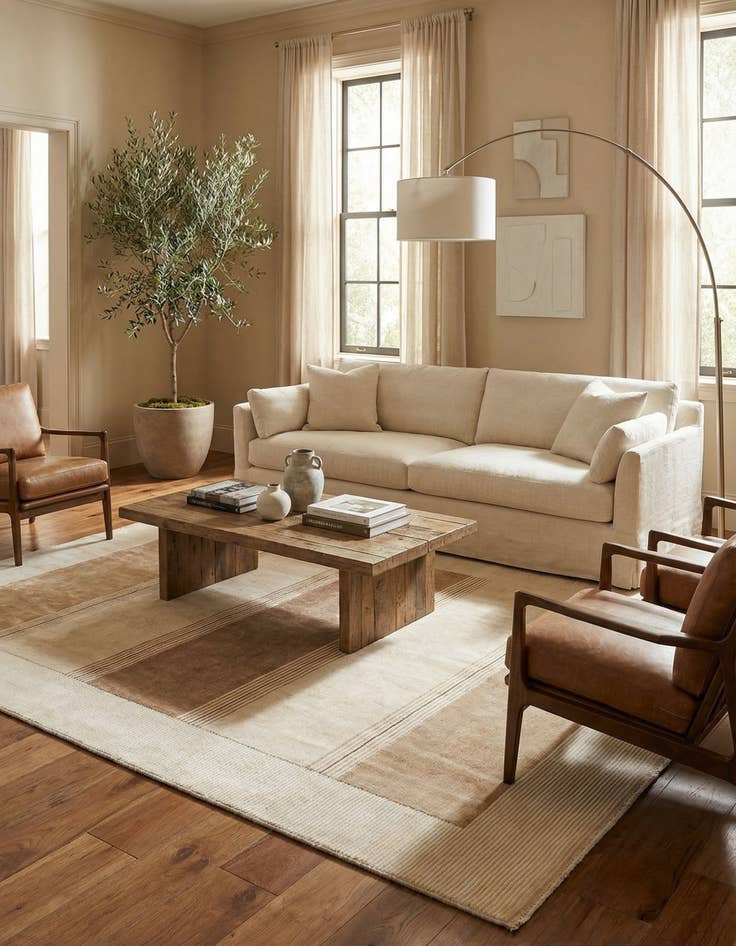 Detail image of  6' 10 x 9' 6  Hand Knotted Darya Wool Rug