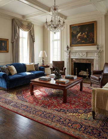 9' 7 x 12' 8 Kashan Rug