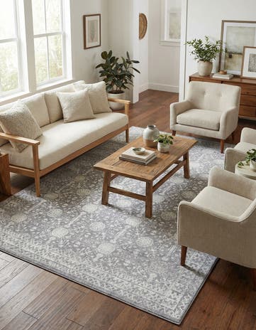 Gray Washable Timeless Rug