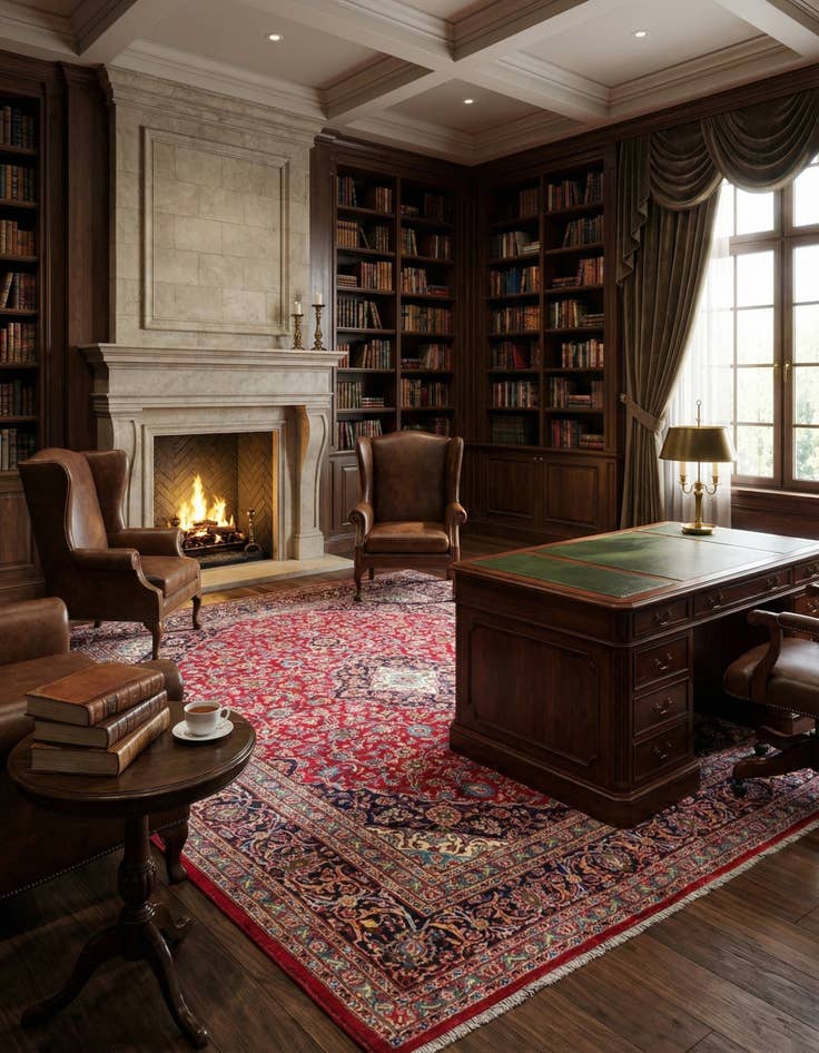 Detail image of 9' 9 x 13'  Hand Knotted Mashad Persian Wool Rug