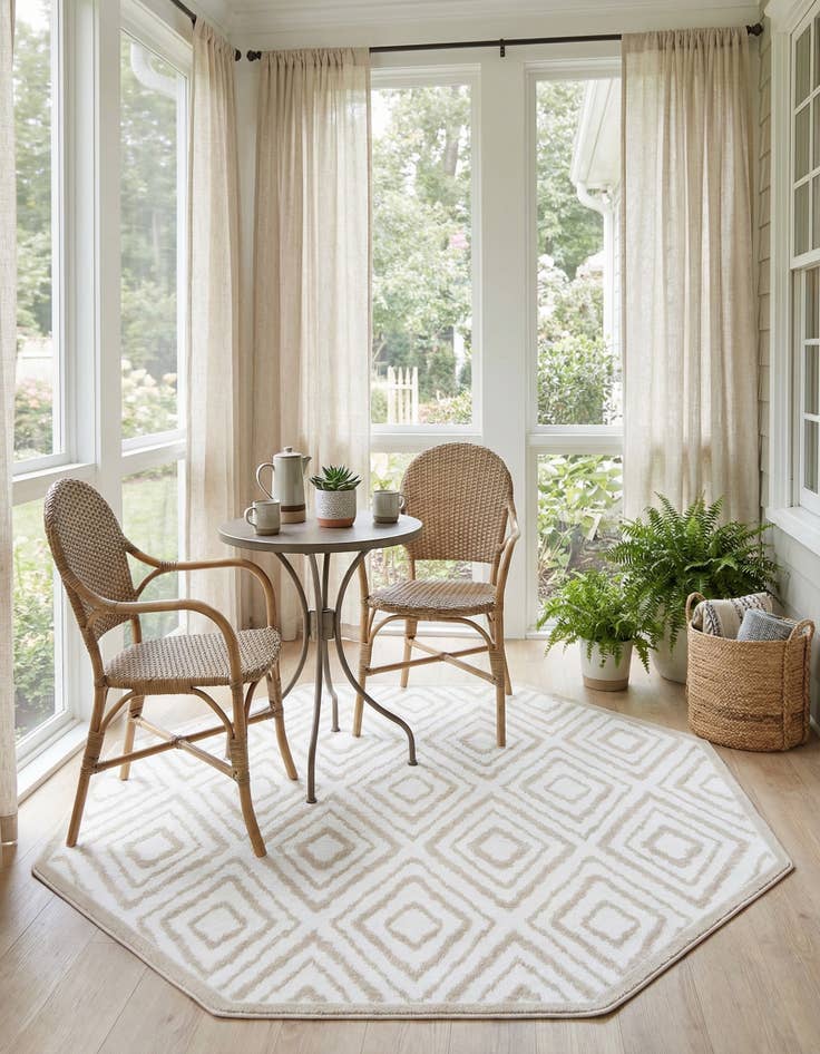 Detail image of 5' 3 x 5' 3 Hermitage Octagon Rug