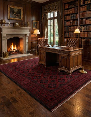 6' 7 x 9' 11 Hand Knotted Khal Mohammadi Wool Rug
