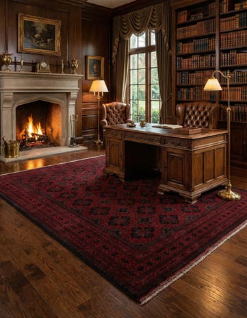 6' 7 x 9' 11 Hand Knotted Khal Mohammadi Wool Rug