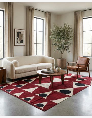 6' 7 x 9' 8 Hand Woven Kilim Modern Wool Rug