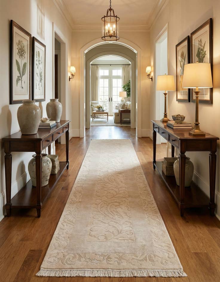 Detail image of 3' 4 x 12' 10  Hand Knotted Darya Wool Runner Rug