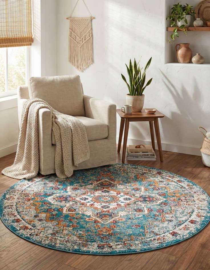 Detail image of 4' x 4' Amulet Round Rug