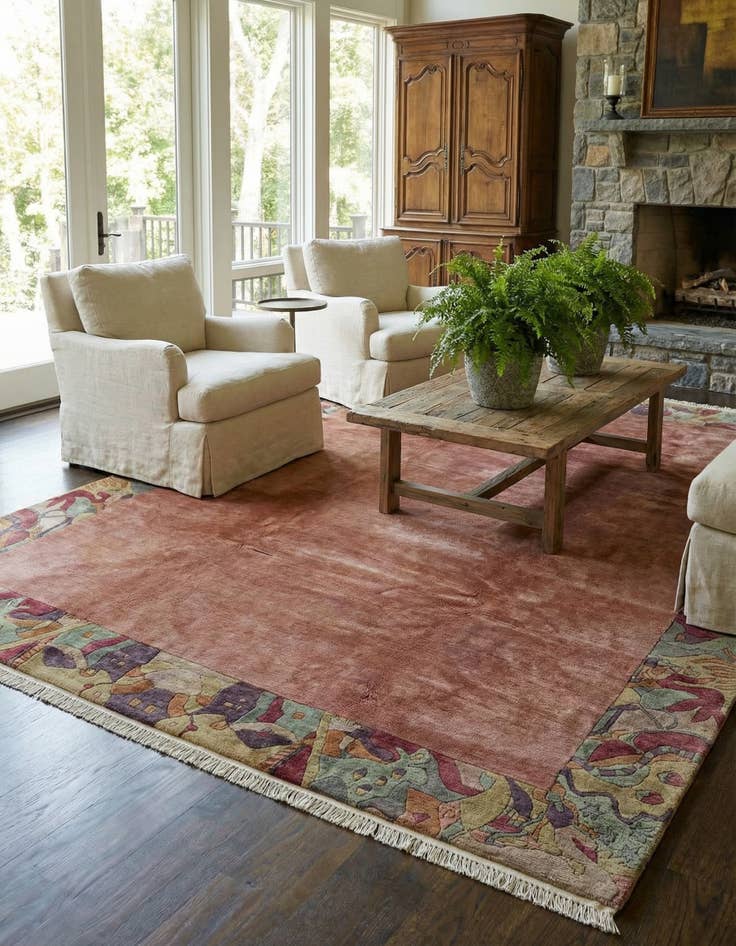 Detail image of  8' 4 x 10'  Hand Knotted Tibet Wool Rug