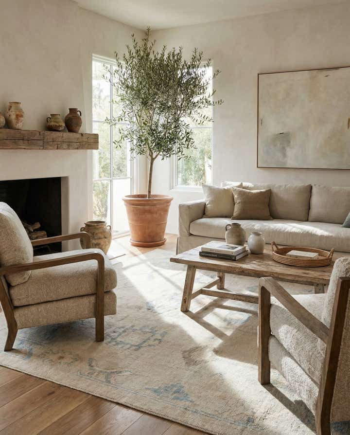 9' x 11' 4 Hand Knotted Oushak Wool Rug