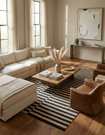 6' 9 x 9' 9 Hand Woven Kilim Modern Wool Rug