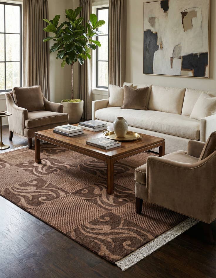 Detail image of 5' 9 x 7' 11  Hand Knotted Darya Wool Rug