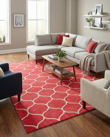  8' x 11' Lattice Frieze Rug