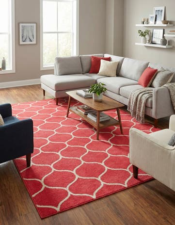 8' x 11' Lattice Frieze Rug
