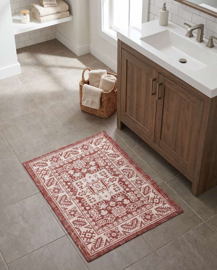 2' x 3' Easy-Clean Aztec Indoor / Outdoor Rug