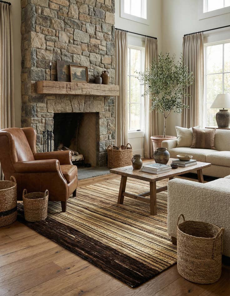 Detail image of 4' 8 x 6' 6 Juma Wool Rug