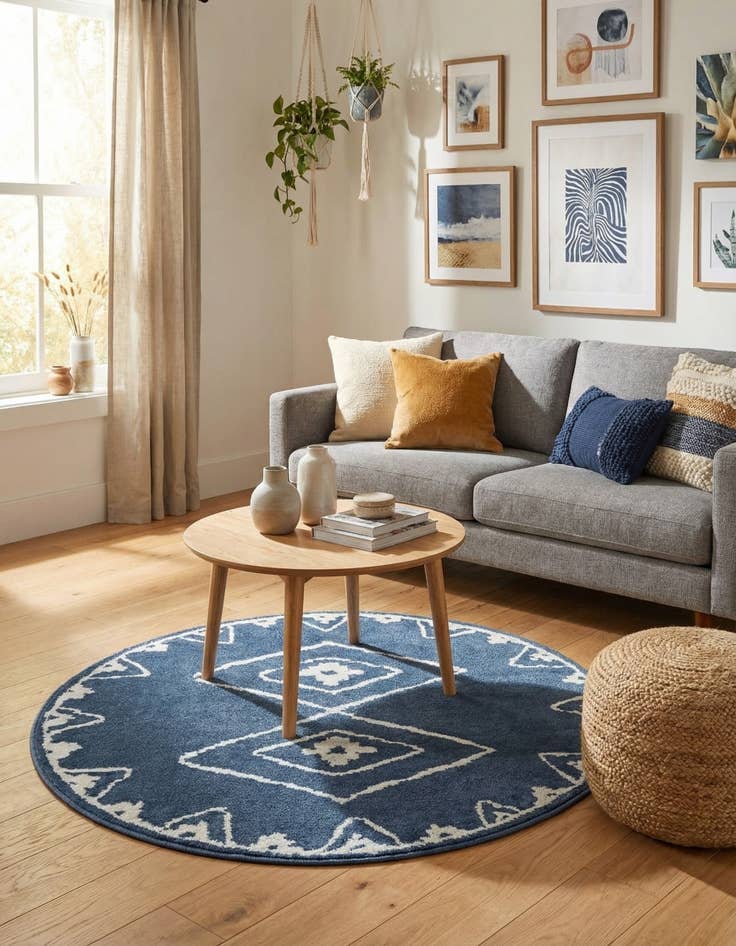 Detail image of 4' x 4' Oslo Round Rug