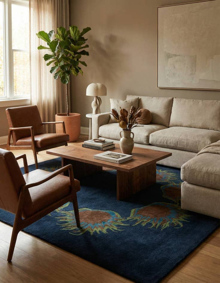 Detail image of 7' 6 x 7' 7 Luna Square Rug