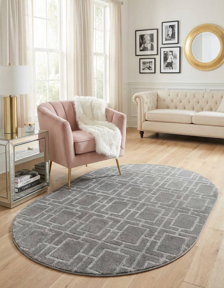 Detail image of 4' x 6'  Marilyn Monroe™ Glam Deco Oval Rug