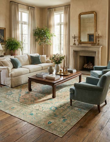 9' 1 x 13' Hand Knotted Ultra Vintage Persian Wool Rug