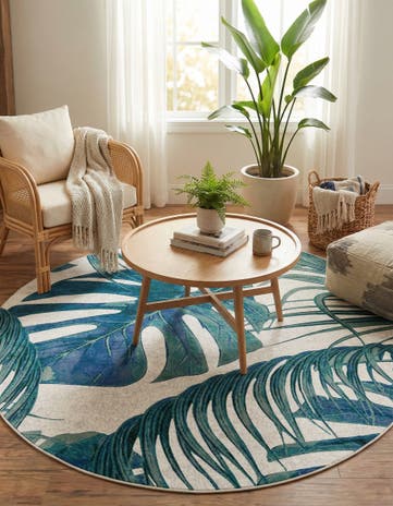 7' x 7' Blossom Round Rug