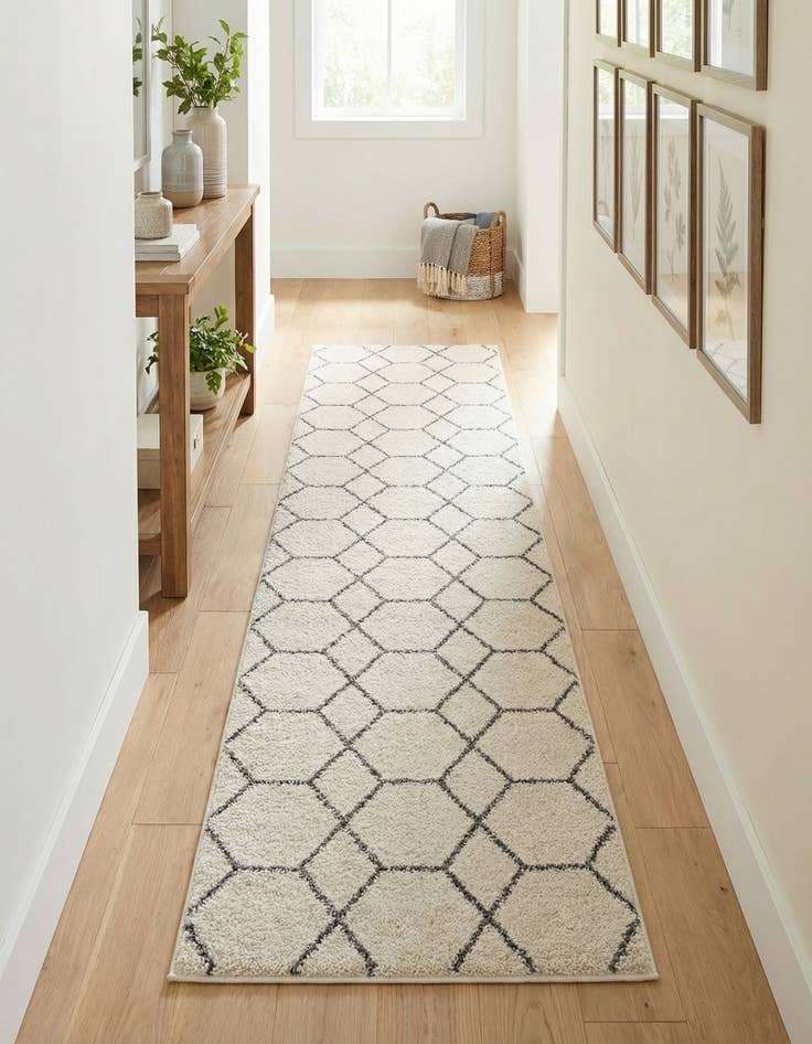 Detail image of  2' x 8' 8 Lattice Frieze Runner Rug