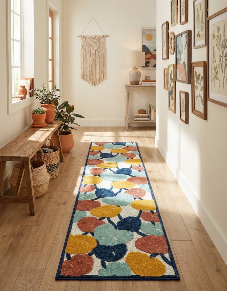 Detail image of 2' x 10'  Washable Belize Indoor / Outdoor Runner Rug