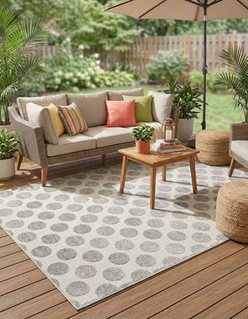 5' x 8' Easy-Clean Sabrina Soto Indoor / Outdoor Rug