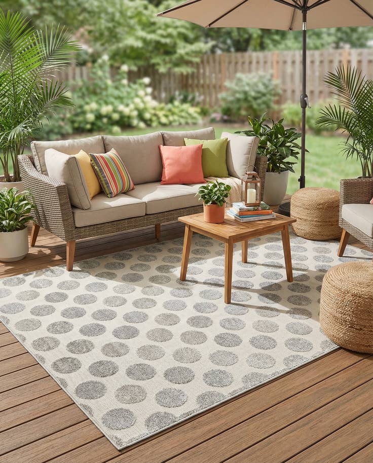 Detail image of 5' x 8' Easy-Clean Sabrina Soto Indoor / Outdoor Rug